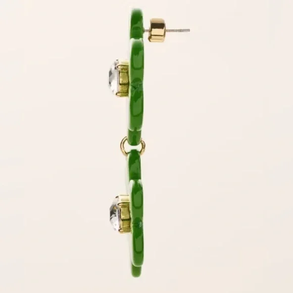 Kate Spade Green Floral Earrings - Picture 3 of 5
